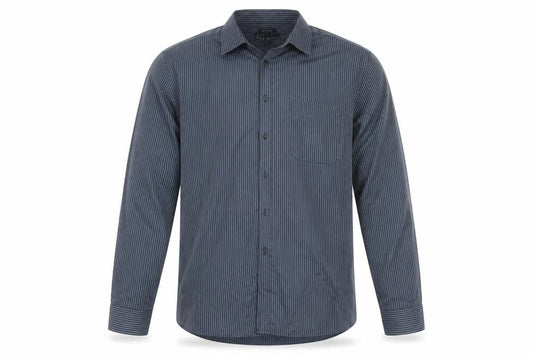 Nicole Miller Men’s Blue Striped XL Dress Shirt Long Sleeve Easy Care