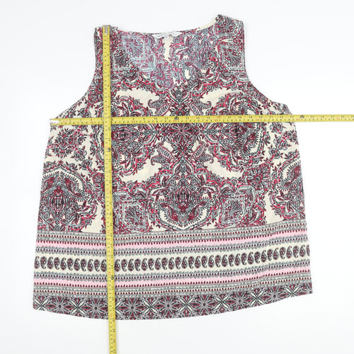 Capsule Women's Multicoloured Paisley Tank Top Size 20 Summer Viscose