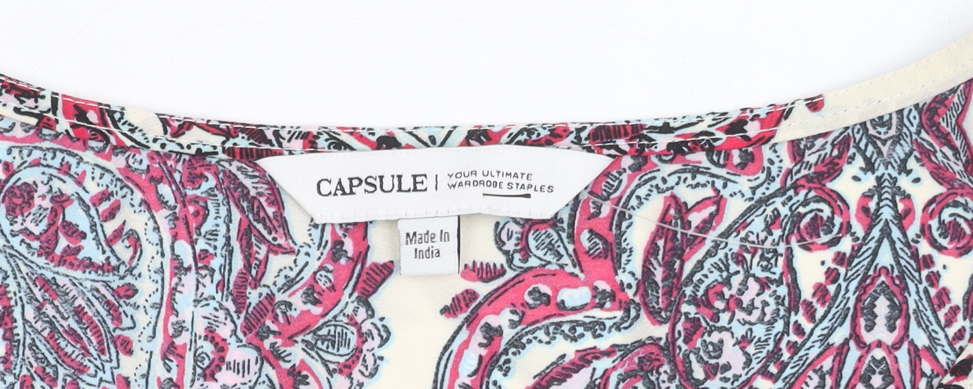 Capsule Women's Multicoloured Paisley Tank Top Size 20 Summer Viscose