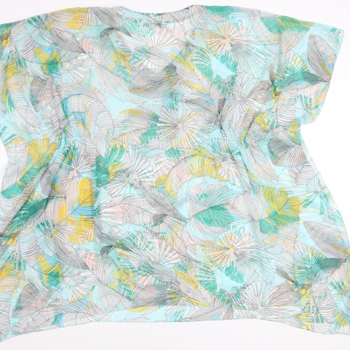 Debenhams Women's Multicoloured Beaded V-Neck Chiffon Tunic Blouse Size M