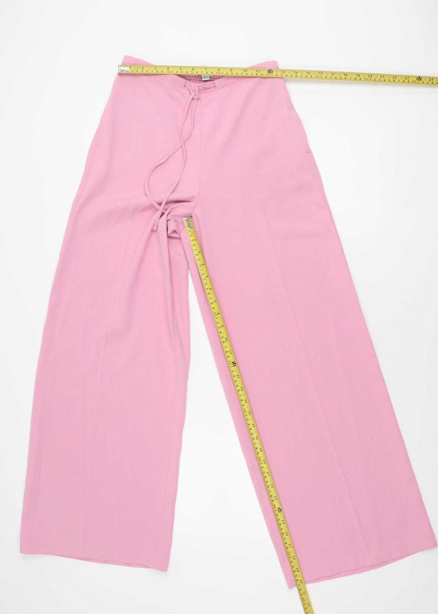 Marks and Spencer Women’s Pink Wide-Leg Trousers Size 8 Regular