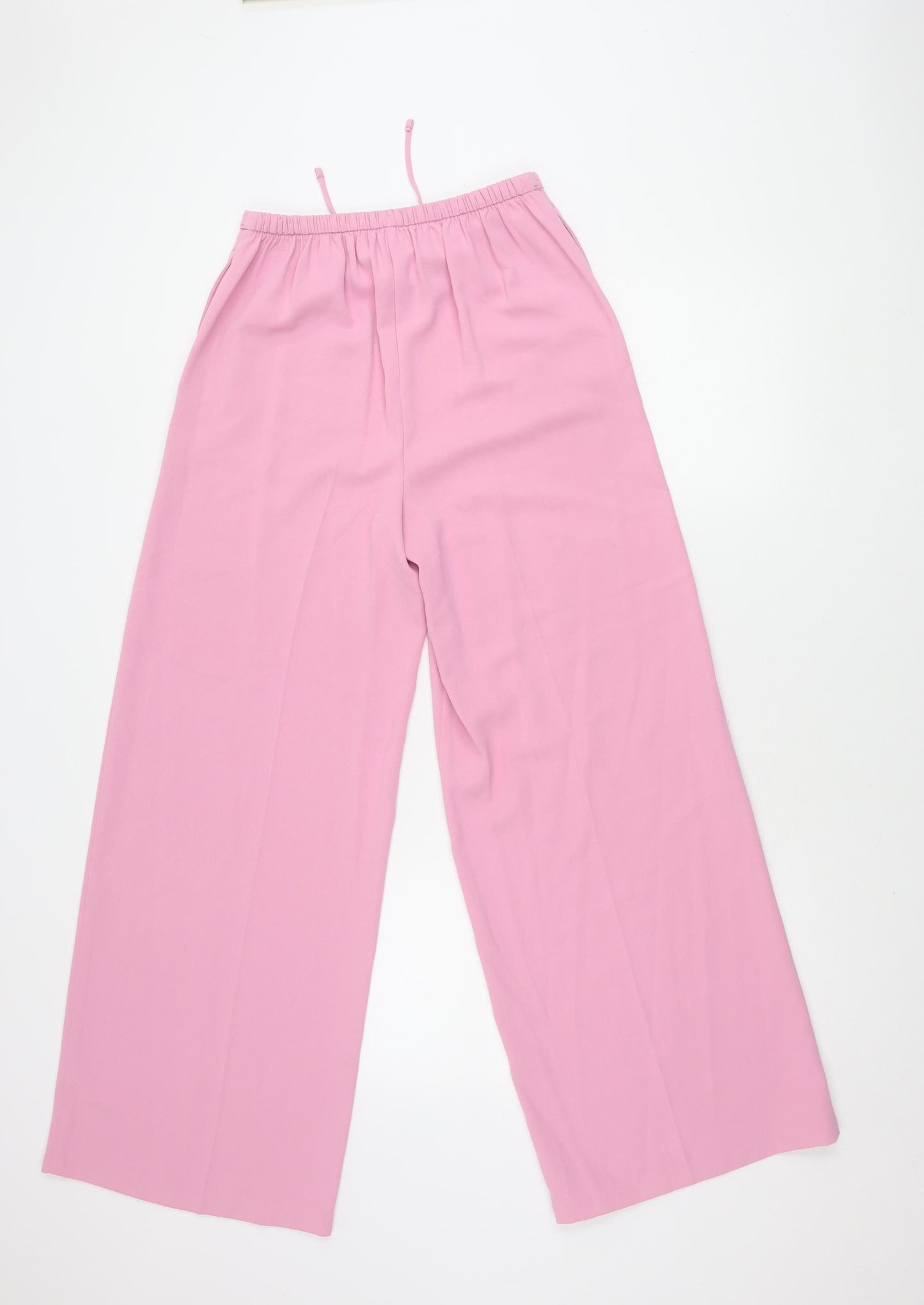 Marks and Spencer Women’s Pink Wide-Leg Trousers Size 8 Regular