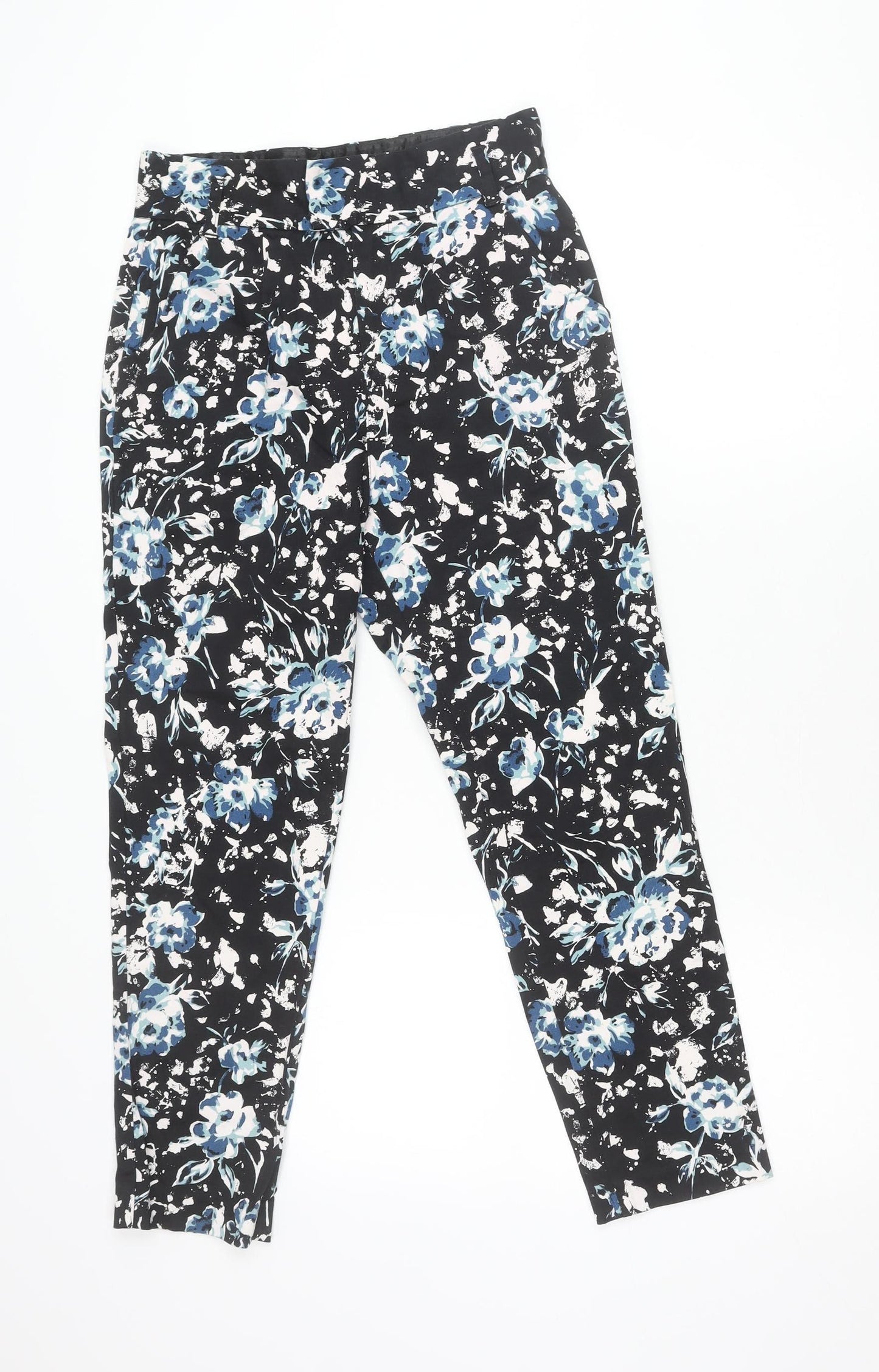 Jeana Womens Multicoloured Floral Print Straight Leg Trousers M