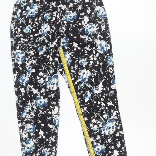 Jeana Womens Multicoloured Floral Print Straight Leg Trousers M