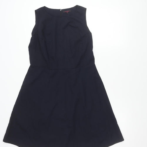 Ginger Women's Black L A-Line Sleeveless Knee Length Dress