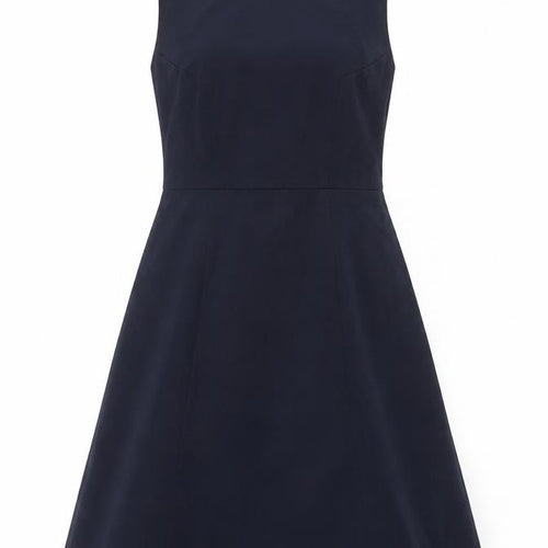 Ginger Women's Black L A-Line Sleeveless Knee Length Dress