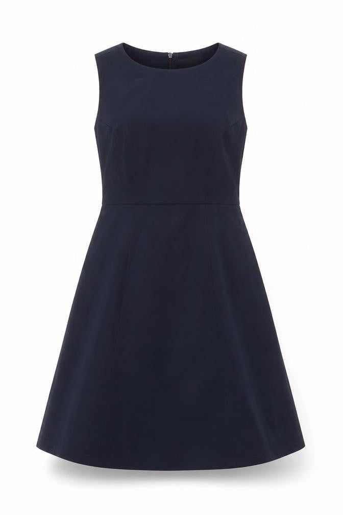 Ginger Women's Black L A-Line Sleeveless Knee Length Dress