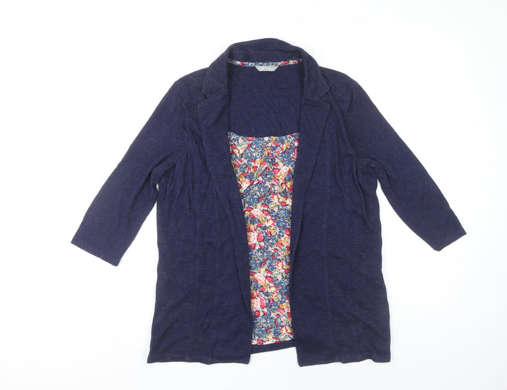 Marks and Spencer Women’s Blue Tunic Blouse UK 14 3/4 Sleeve