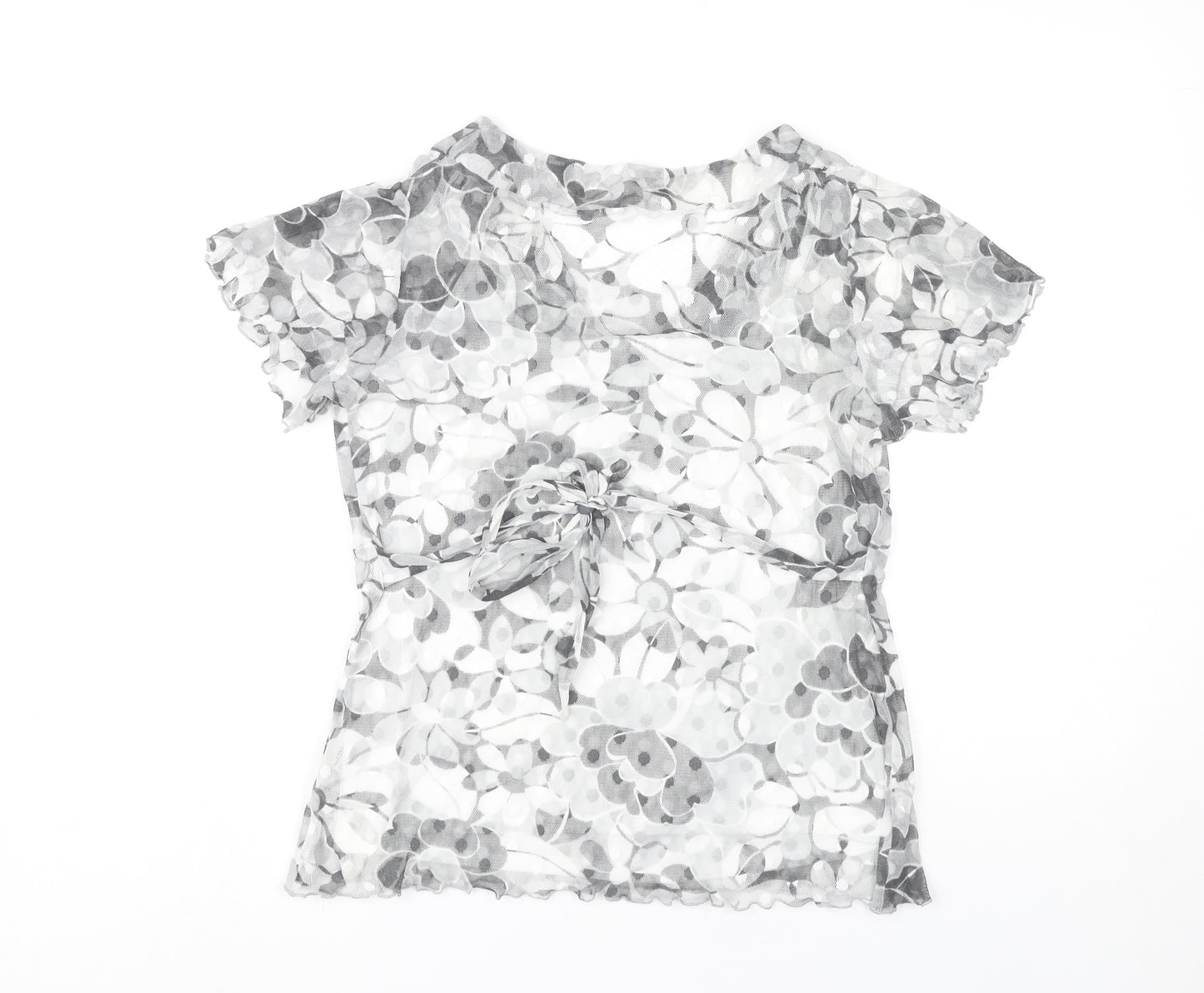 Kate Lilly Women's Multicoloured Floral Wrap Blouse Size 14