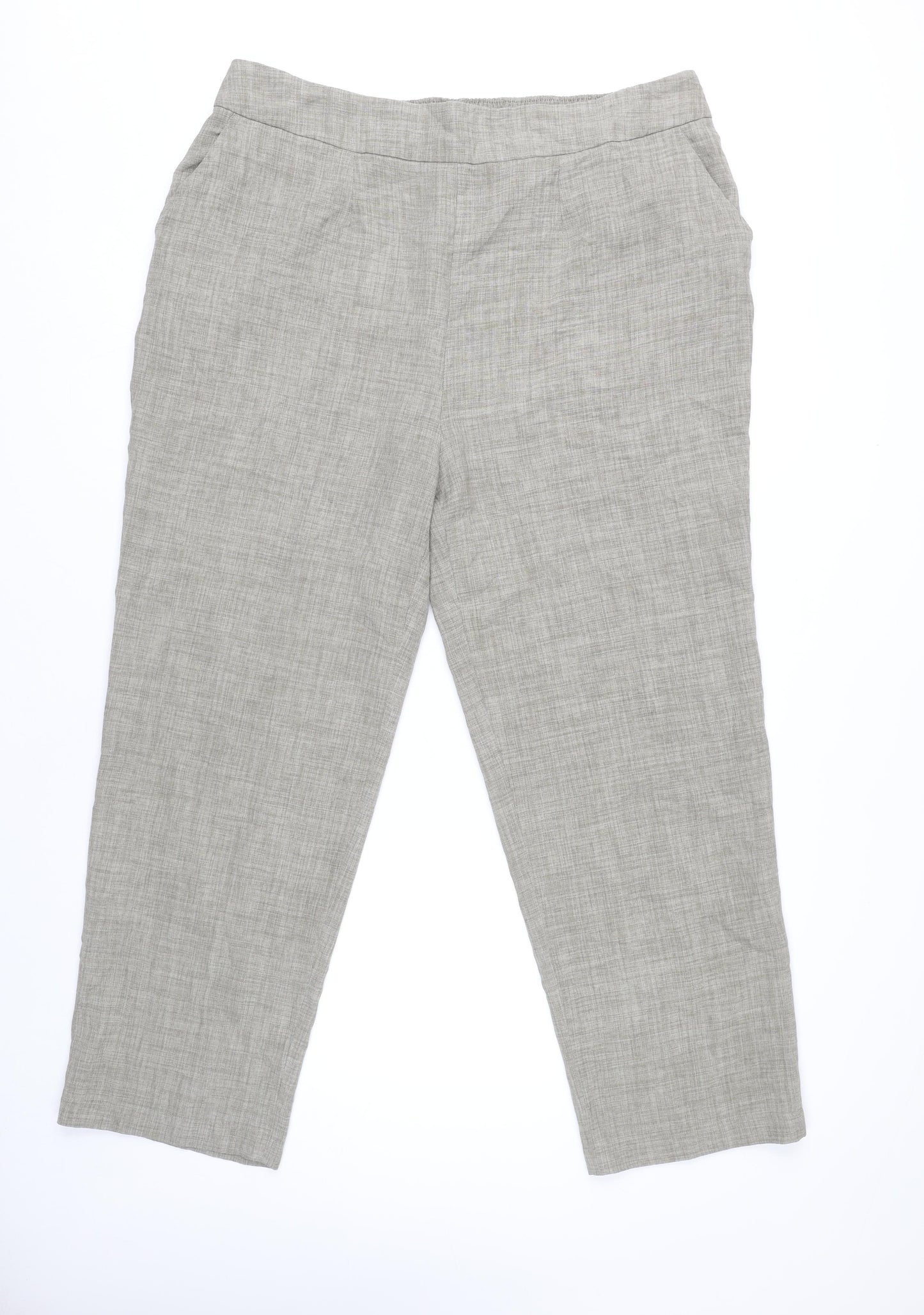 David Nieper Women’s Grey Plus Size 22 Straight Leg Trousers