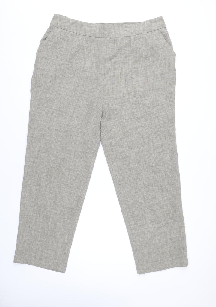 David Nieper Women’s Grey Plus Size 22 Straight Leg Trousers
