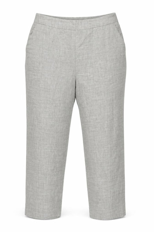 Front view of David Nieper Women’s Grey Plus, size UK 22, Straight Leg Trousers