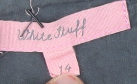 White Stuff Women’s Grey Cotton Lace Tunic Blouse Size 14