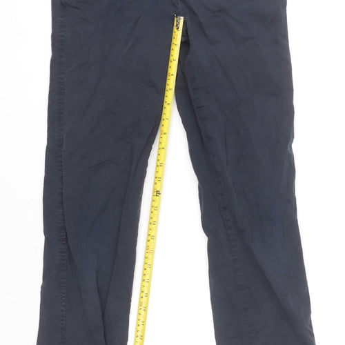 Jigsaw Womens Blue Slim Fit Chino Trousers UK 8 Straight Leg Cotton