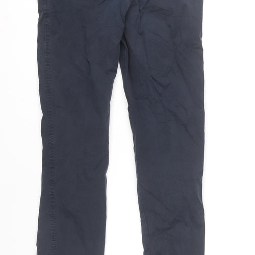 Jigsaw Womens Blue Slim Fit Chino Trousers UK 8 Straight Leg Cotton