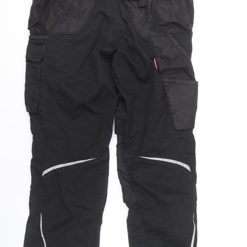 Engelbert Strauss Men’s Black 33S Cargo Work Trousers Reflective Pockets