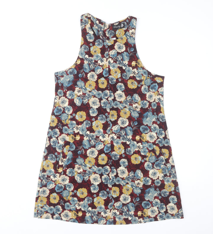 Danity Women’s Multicoloured Floral Shift Dress M Sleeveless