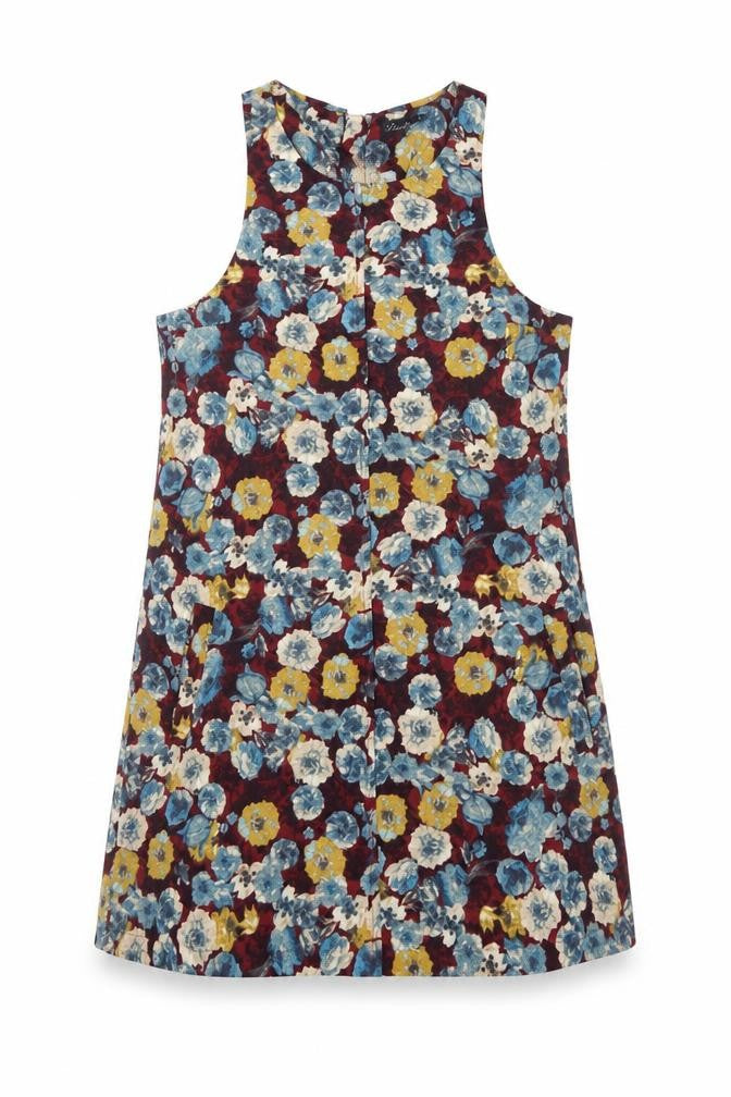 Front view of Danity Women’s Multicoloured Floral Shift Dress M Sleeveless