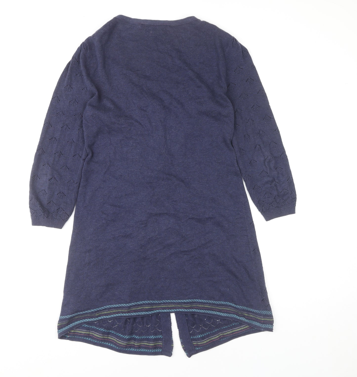 Mantaray Women's Blue Size 10 V-Neck 3/4 Sleeve Knit Cardigan