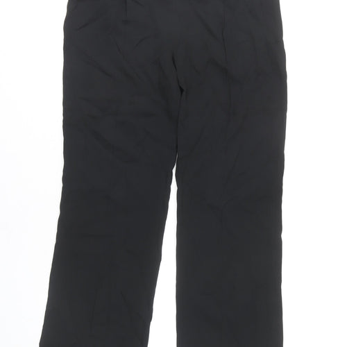 Marks and Spencer Women Black Size 14 Dress Pants Straight Leg Belted