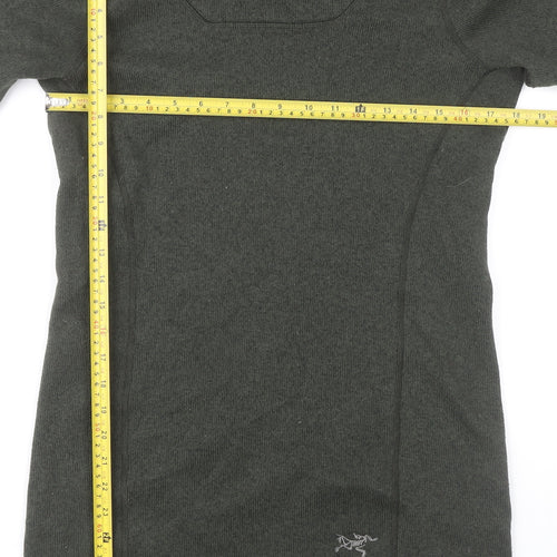 Arc'teryx Women's Green M Pullover Fleece Sweatshirt High Neck Hiking