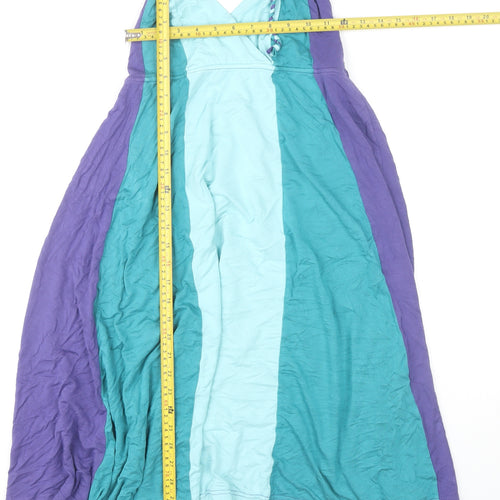 Red Herring Women’s Purple Blue Maxi Dress Size 10 Halter Neck