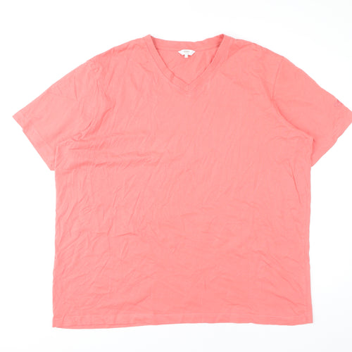 Cotton Traders Women’s Pink 2XL V-Neck Short Sleeve Cotton T-Shirt