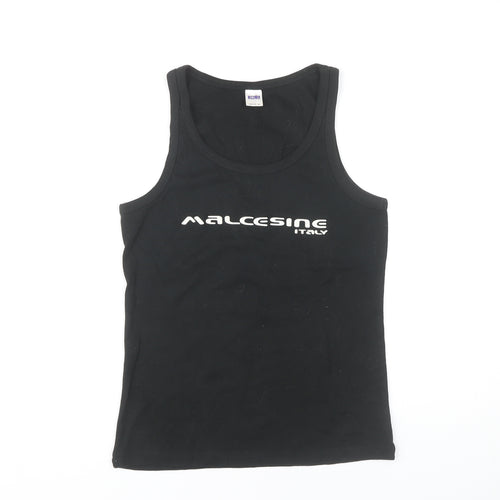 SOL'S Men's Black XL Sleeveless Malcesine Italy Cotton T-Shirt