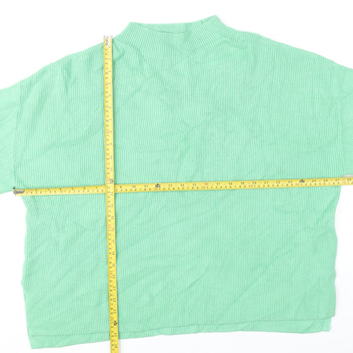 Marks and Spencer Women’s Green XL Mock Neck Knit Jumper
