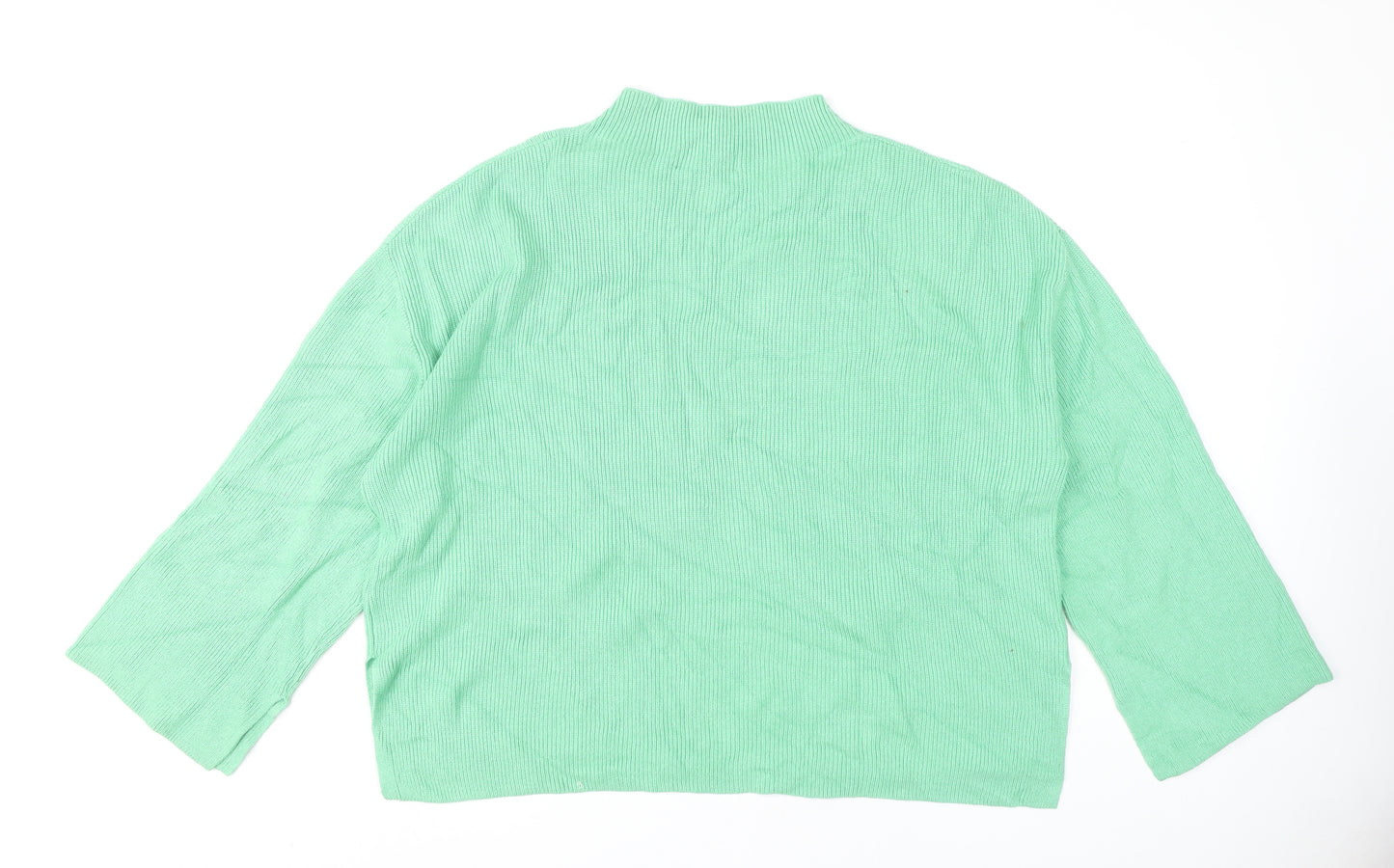 Marks and Spencer Women’s Green XL Mock Neck Knit Jumper