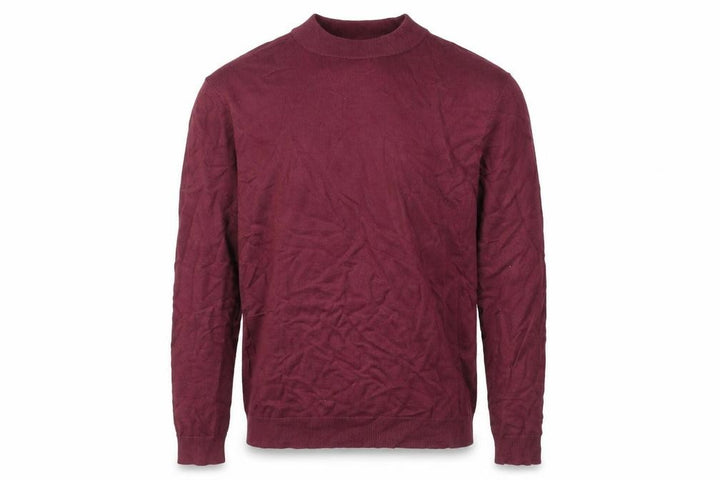 Pull&Bear Men’s Red M Mock Neck Tight-Knit Viscose Nylon Jumper