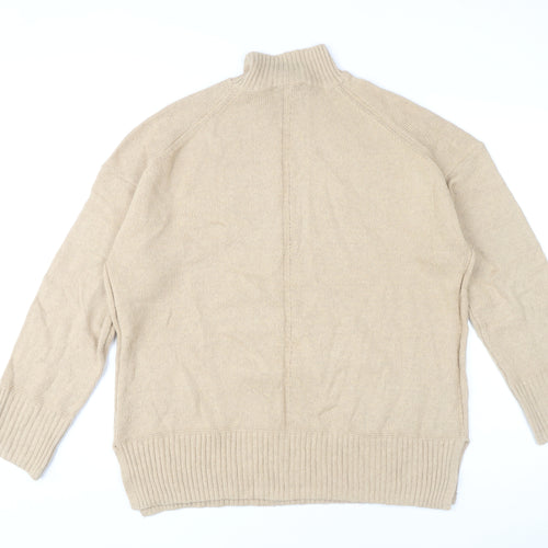Nobody's Child Women's Beige Mock Neck Pullover Jumper M