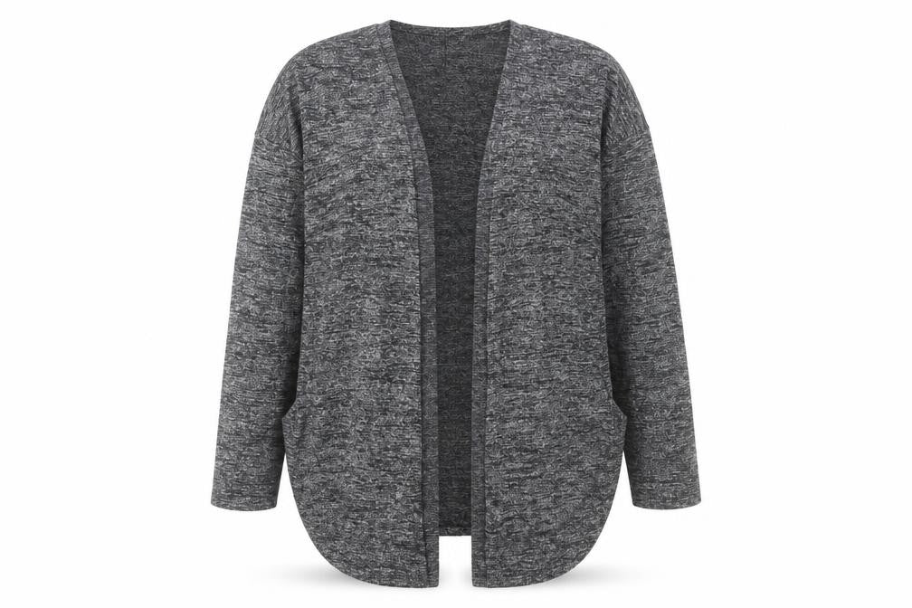 Front view of Gap Women’s Grey XL Tall Lightweight Open Front Cardigan