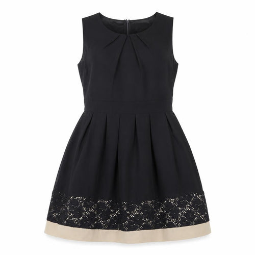 Apricot Women Black Size 10 Fit & Flare Lace Hem Knee Dress