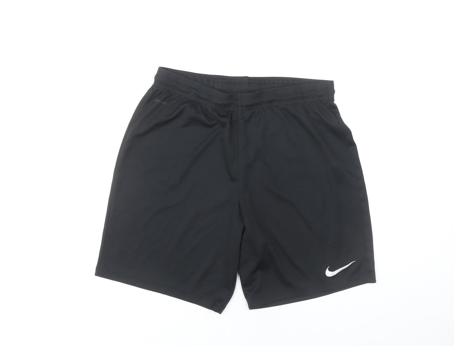 Nike Men’s Black L Athletic Dri-FIT Shorts Elastic Waist Running Football