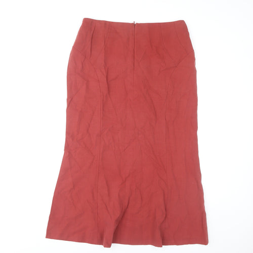 Principles Women’s Red Midi Pencil Skirt Size 10 Lyocell Blend