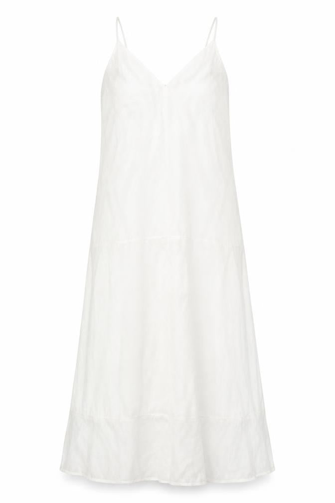 Charli Women White UK 10 Midi Slip Dress V-Neck Sleeveless Summer