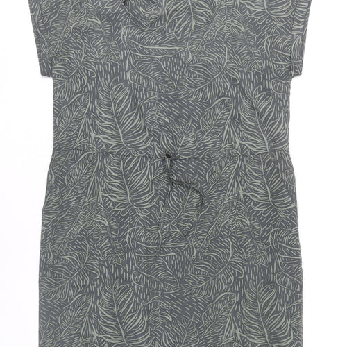 Mountain Warehouse Women’s Grey Tropical Print Shift Dress UK 16