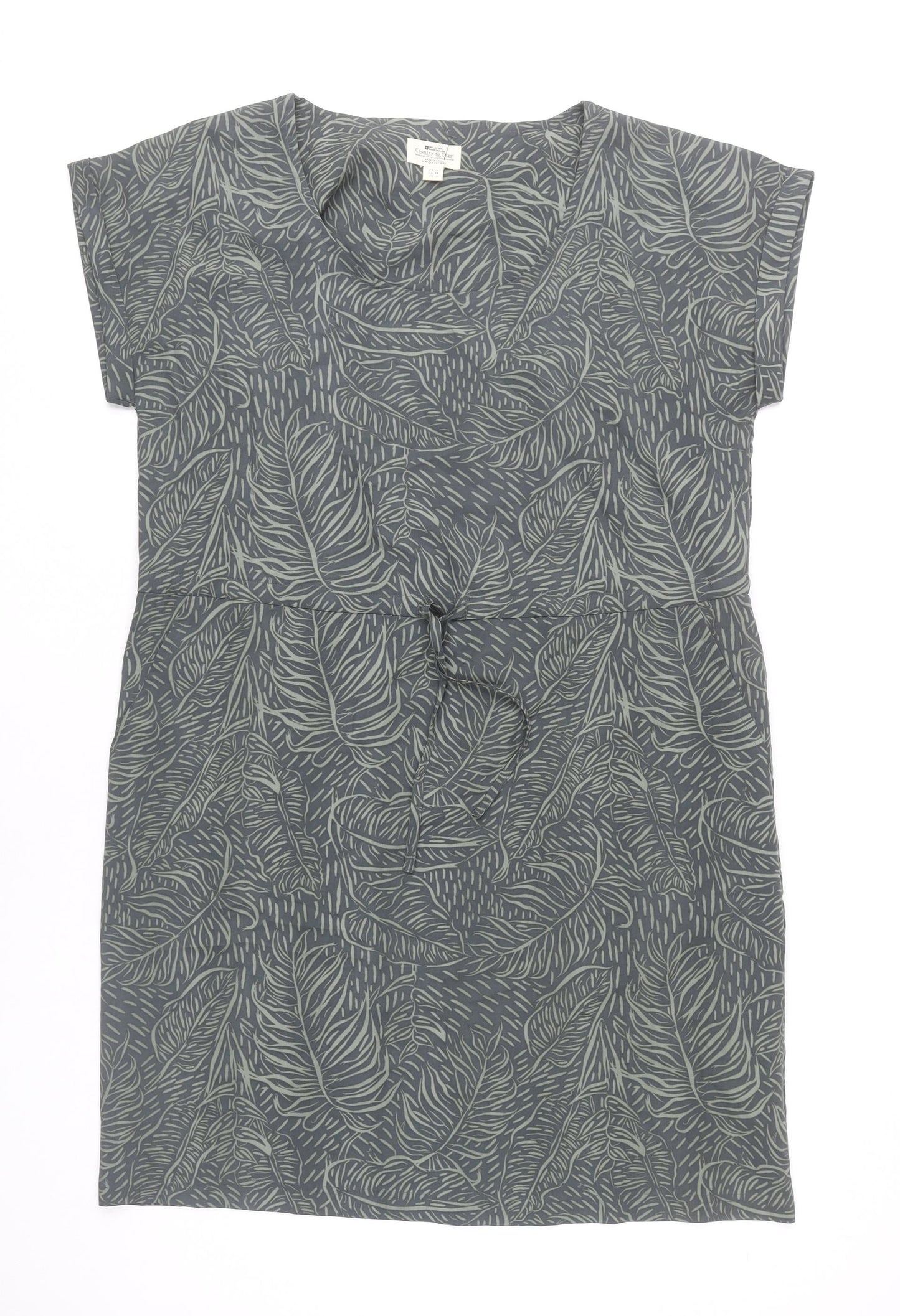 Mountain Warehouse Women’s Grey Tropical Print Shift Dress UK 16