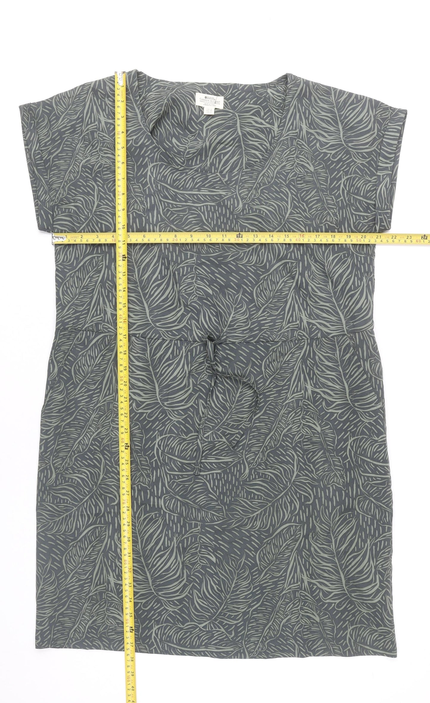 Mountain Warehouse Women’s Grey Tropical Print Shift Dress UK 16
