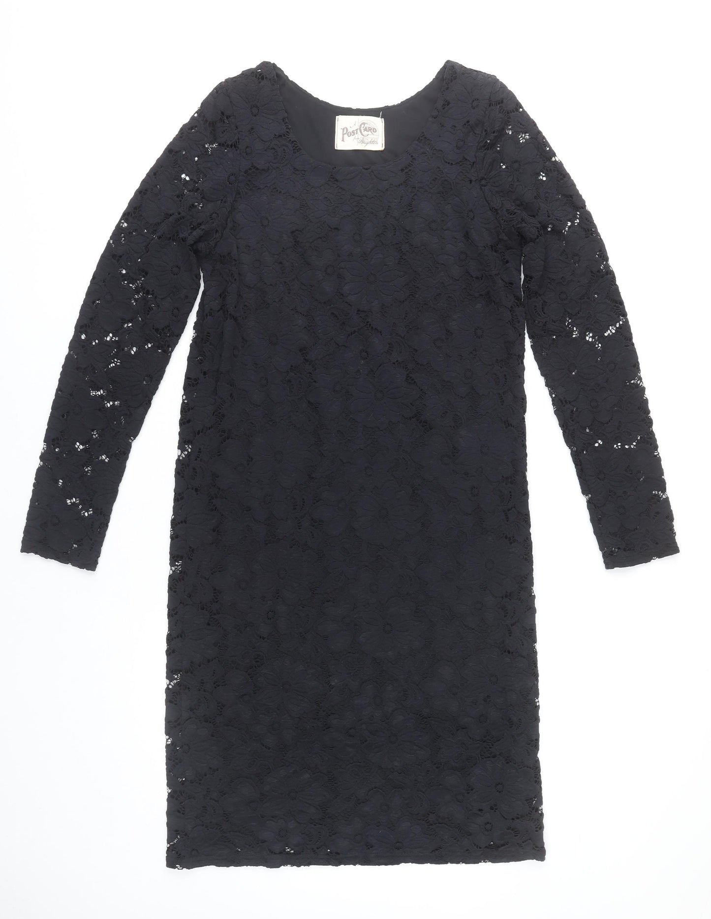A Postcard from Brighton Women’s Black Lace Sheath Dress S Knee Length