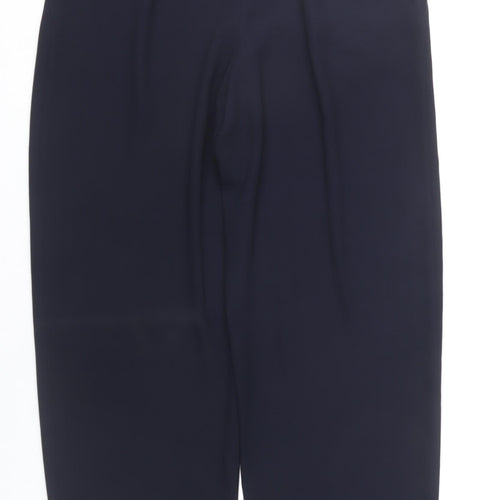 Roman Originals Women's Blue Size 14 Straight Leg Pleated Trousers