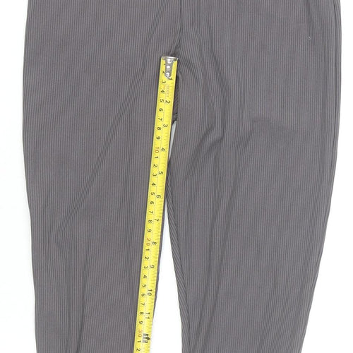 PrettyLittleThing Women’s Grey Off-Shoulder Ribbed Catsuit Size 4