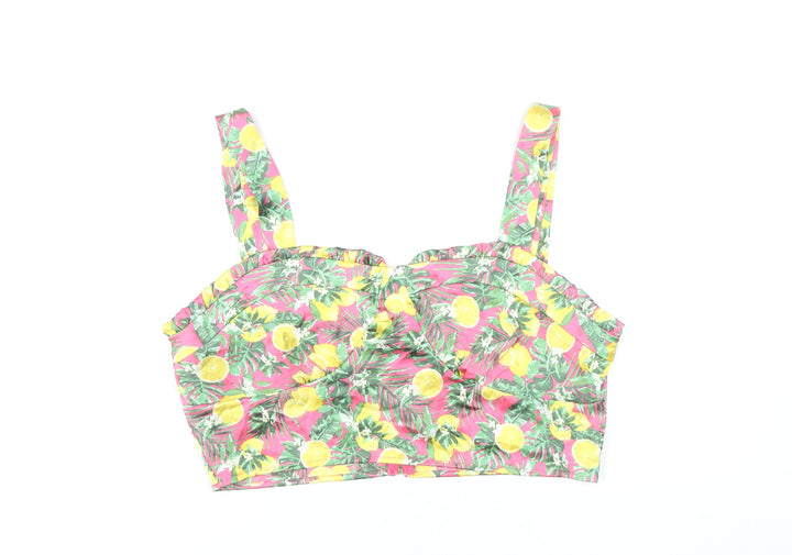 QED London Women's Multicoloured Tropical Camisole UK 14