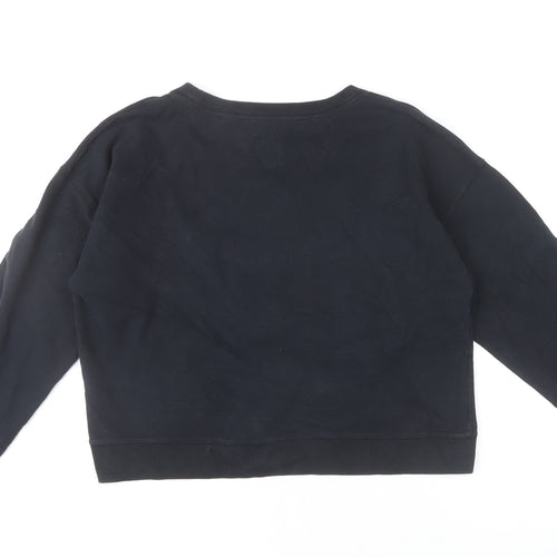 Jack Wills Womens Black Size 12 Pullover Sweatshirt Crew Neck