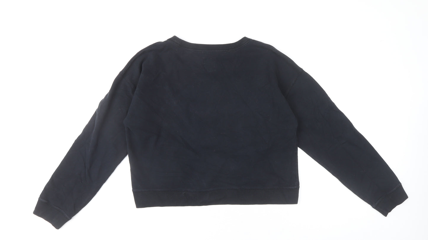 Jack Wills Womens Black Size 12 Pullover Sweatshirt Crew Neck