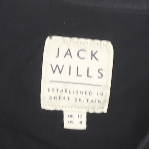 Jack Wills Womens Black Size 12 Pullover Sweatshirt Crew Neck
