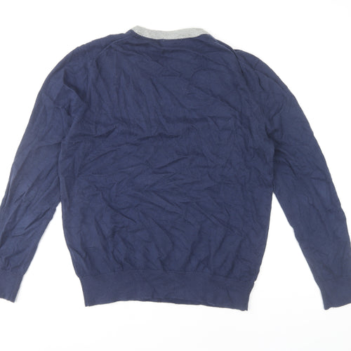 Timberland Men's Blue Crew Neck Knit Jumper Size S Regular Fit