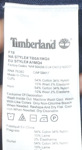 Timberland Men's Blue Crew Neck Knit Jumper Size S Regular Fit