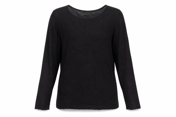 Mango Women’s Black Long Sleeve Basic Jersey Top Size M